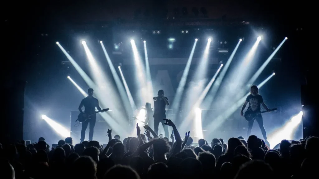 Band performing on stage