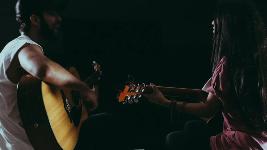 Musicians writing a song