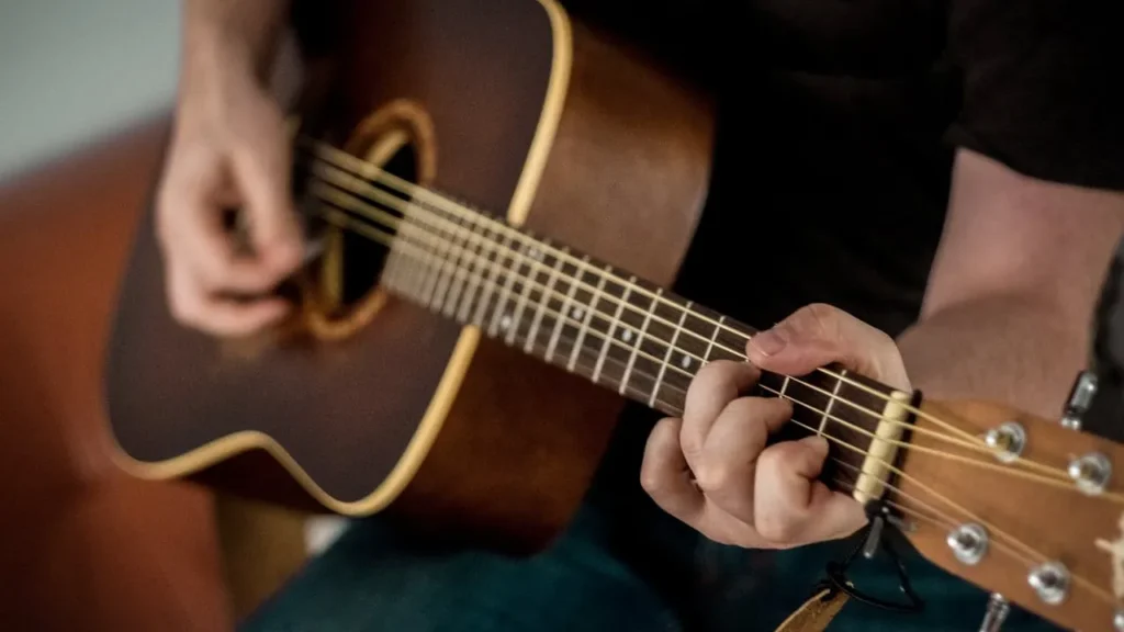 Image of person playing a C Major chord on the Guitar